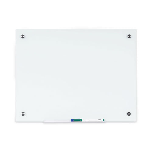 Magnetic Glass Dry Erase Board, 98 x 52 x 2, Opaque White