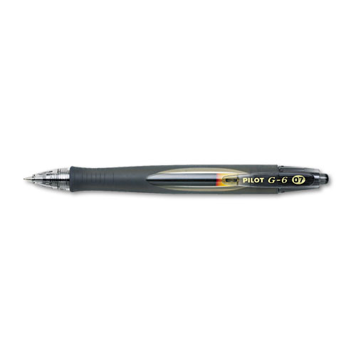 Pilot® G6 Retractable Gel Ink Pen, Refillable, Black Ink, .7mm