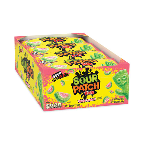 Chewy Candy, Watermelon, 2 oz Bags, 24/Carton, Ships in 1-3 Business Days