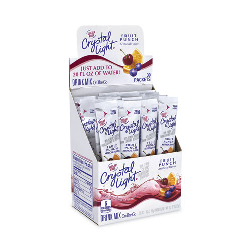 On-The-Go Sugar-Free Drink Mix, Fruit Punch, 0.11 oz Single-Serving Tubes, 30/Box, 2 Boxes/Carton, Ships in 1-3 Business Days