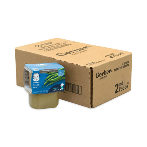 2nd Foods Baby Food, Green Bean, 4 oz Cup, 2/Pack, 8 Packs/Carton, Ships in 1-3 Business Days