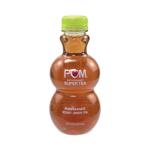 Pom Wonderful Antioxidant Super Tea, Pomegranate Honey Green Tea, 12 Oz Bottles, 6/Carton, Ships In 1-3 Business Days