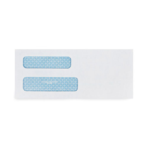 Image of Quality Park™ Double Window Security-Tinted Check Envelope, #8 5/8, Commercial Flap, Gummed Closure, 3.63 X 8.63, White, 1,000/Box