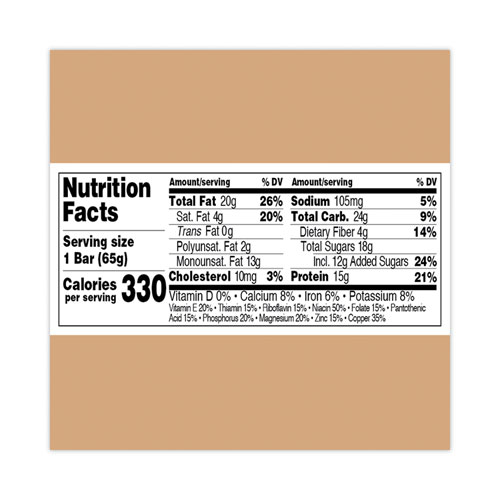 Refrigerated Protein Bar, Dark Chocolate Peanut Butter with Sea Salt, 2.3 oz Bar, 16/Carton, Ships in 1-3 Business Days