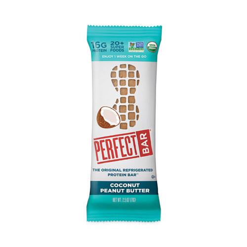 Perfect Bar® Refrigerated Protein Bar, Coconut Peanut Butter, 2.5 Oz Bar, 16/Carton, Ships In 1-3 Business Days