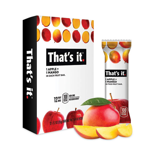 Image of That€™S It.® Nutrition Bar, Gluten Free Apple And Mango Fruit, 1.2 Oz Bar, 12/Carton, Ships In 1-3 Business Days