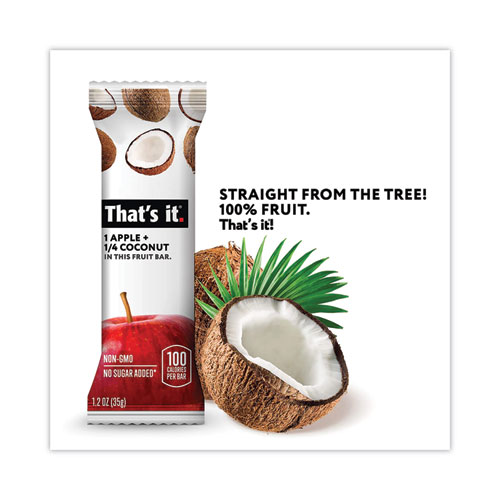 That€™S It.® Nutrition Bar, Gluten Free Apple And Coconut Fruit, 1.2 Oz Bar, 12/Carton, Ships In 1-3 Business Days