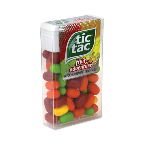 Tic Tac® Fruit Adventure Mints, 1 oz Flip-Top Dispenser, 12/Carton, Ships in 1-3 Business Days