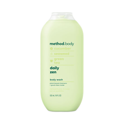 Womens Body Wash, Deep Detox, Cucumber/Seaweed/Green Tea, 18 oz, 6/Carton