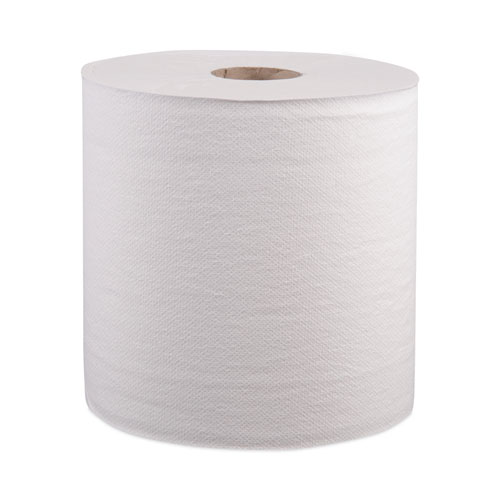 Image of Hardwound Roll Towels, 8" x 800 ft, White, 6 Rolls/Carton