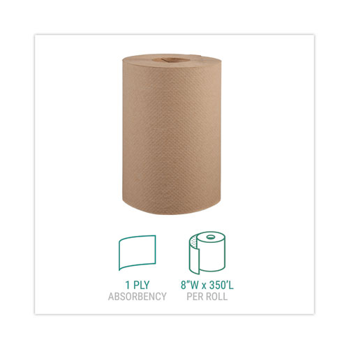 Image of Windsoft® Hardwound Roll Towels, 1-Ply, 8" X 350 Ft, Natural, 12 Rolls/Carton