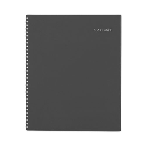 DayMinder Academic Monthly Desktop Planner, Twin-Wire Binding, 11 x 8.5, Charcoal Cover, 12-Month (July to June): 2024-2025