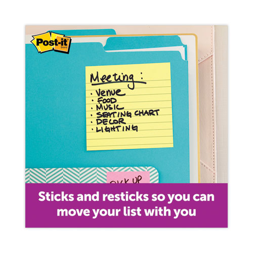 Image of Pop-up Notes Refill, Note Ruled, 4" x 4", Canary Yellow, 90 Sheets/Pad, 5 Pads/Pack