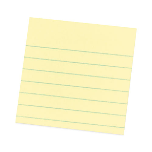 Image of Post-It® Notes Super Sticky Pads In Canary Yellow, Cabinet Pack, Note Ruled, 4" X 4", 90 Sheets/Pad, 12 Pads/Pack