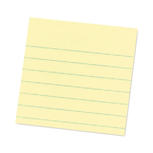 Image of Post-It® Notes Super Sticky Pads In Canary Yellow, Note Ruled, 4" X 4", 90 Sheets/Pad, 6 Pads/Pack