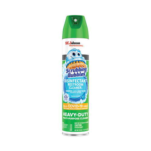 Scrubbing Bubbles® Disinfectant Restroom Cleaner Ii, Rain Shower Scent, 25 Oz Aerosol Spray