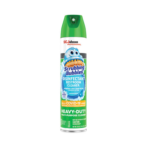 Scrubbing Bubbles® Disinfectant Restroom Cleaner Ii, Rain Shower Scent, 25 Oz Aerosol Spray, 12/Carton