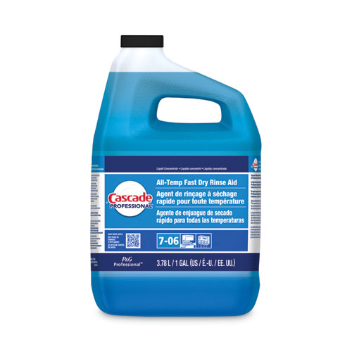 Cascade Professional™ All-Temp Rinse Aid, Fresh, 1 gal, 2/Carton