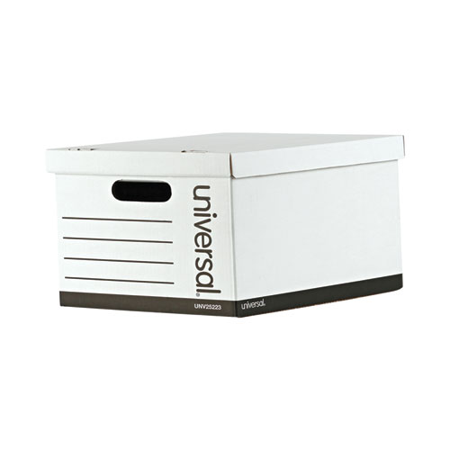 Image of Basic-Duty Economy Record Storage Boxes, Letter/Legal Files, 12" x 15" x 10", White, 10/Carton