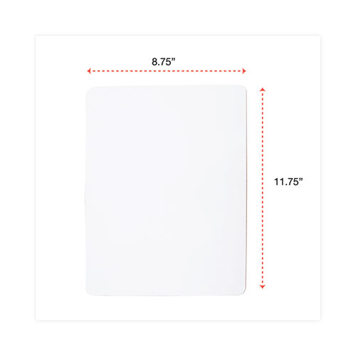 Lap/Learning Dry-Erase Board, Unruled, 11.75 x 8.75, White Surface, 6/Pack