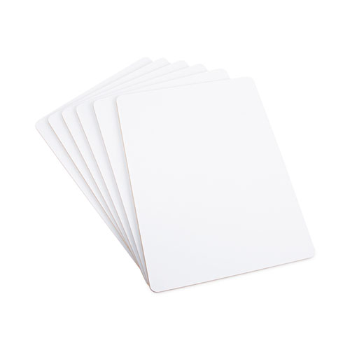 Lap/Learning Dry-Erase Board, Unruled, 11.75 x 8.75, White Surface, 6/Pack