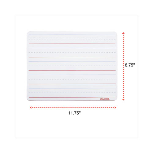 Image of Universal® Lap/Learning Dry-Erase Board, Penmanship Ruled, 11.75 X 8.75, White Surface, 6/Pack