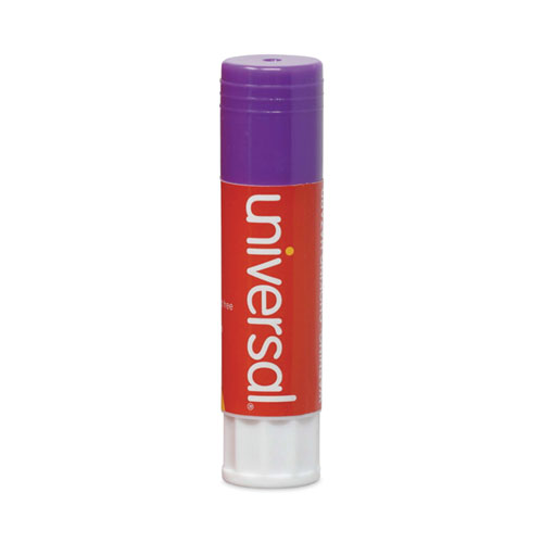 Image of Universal® Glue Stick, 1.3 Oz, Applies Purple, Dries Clear, 12/Pack