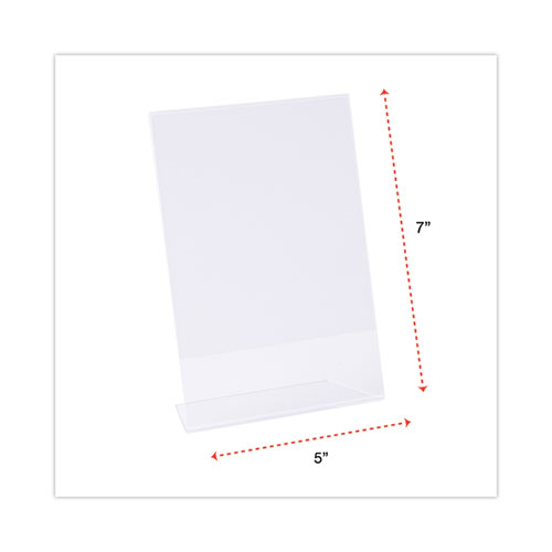Image of Universal® Clear L-Style Freestanding Frame, 5 X 7 Insert, 3/Pack