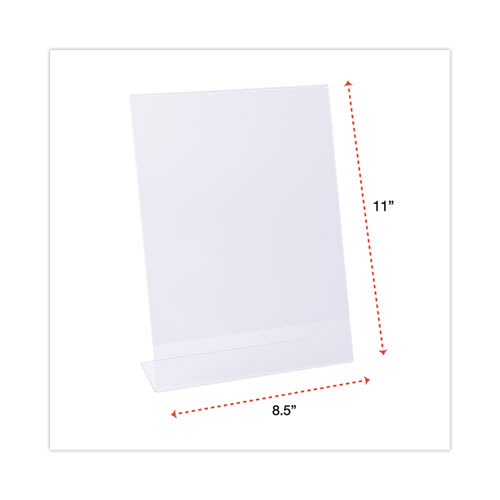 Image of Universal® Clear L-Style Freestanding Frame, 8.5 X 11 Insert, 3/Pack