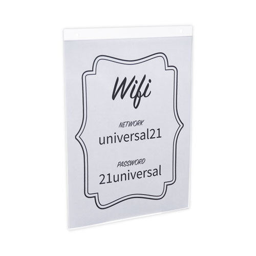 Image of Universal® Wall Mount Sign Holder, 8.5 X 11, Vertical, Clear