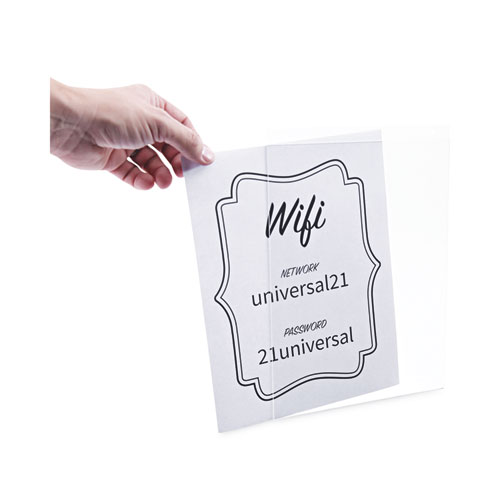 Wall Mount Sign Holder, 8.5 x 11, Vertical, Clear