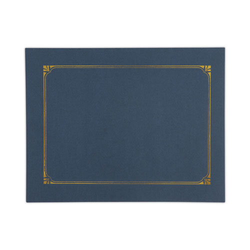 Universal® Certificate/Document Cover, 8.5 X 11; 8 X 10; A4, Navy, 6/Pack