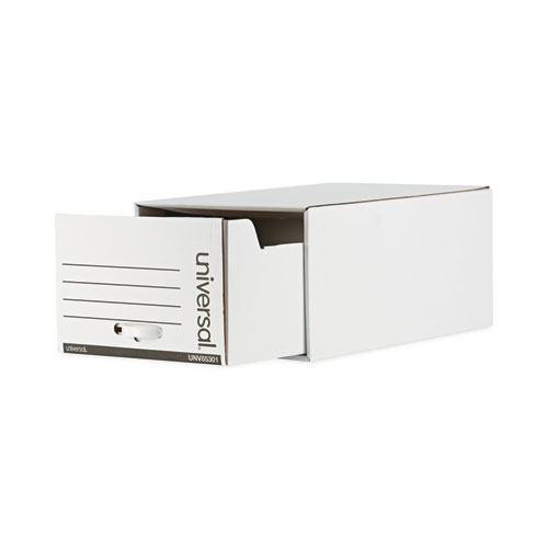 Image of Universal® Heavy-Duty Storage Drawers, Legal Files, 17.25" X 25.5" X 11.5", White, 6/Carton