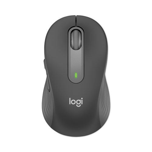 Logitech® Signature M650 for Business Wireless Mouse, Large, 2.4 GHz Frequency, 33 ft Wireless Range, Right Hand Use, Graphite