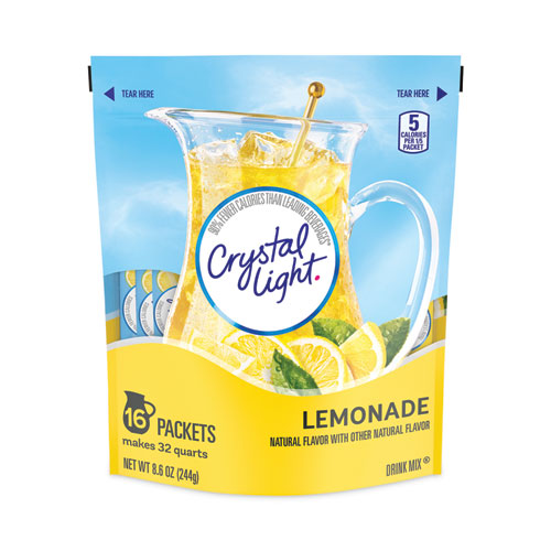 Crystal Light® Flavored Drink Mix Pitcher Packs, Lemonade, 0.14 oz Packets, 16 Packets/Pouch, Delivered in 1-4 Business Days