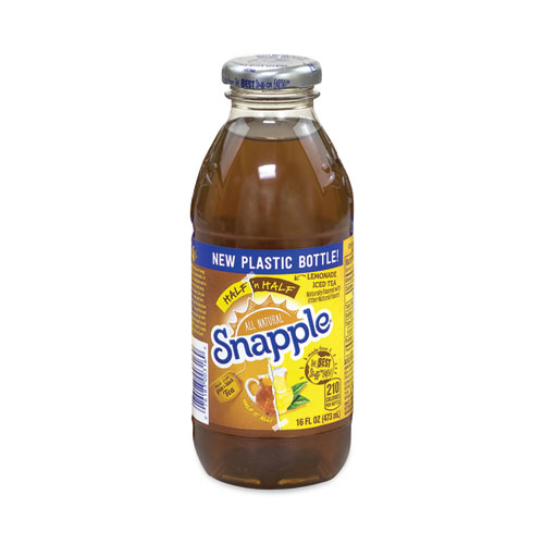 Snapple® All Natural Lemonade, Half 'n Half Lemonade Iced Tea, 16 oz Bottle, 24 Count, Delivered in 1-4 Business Days