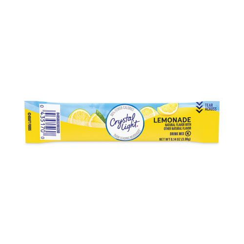 Image of Crystal Light® Flavored Drink Mix Pitcher Packs, Lemonade, 0.14 Oz Packets, 16 Packets/Pouch, 1 Pouch/Carton, Ships In 1-3 Business Days