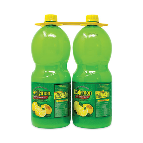 Image of Realemon® 100% Lemon Juice From Concentrate, 48 Oz Bottle, 2/Carton, Ships In 1-3 Business Days