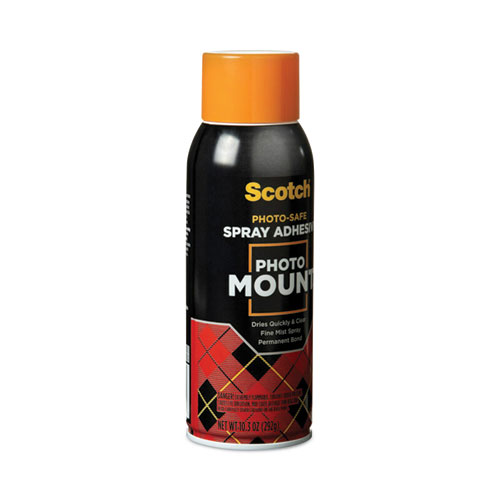 Image of Scotch® Photo Mount Spray Adhesive, 10.25 Oz, Dries Clear