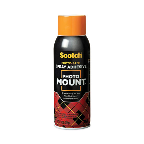 Scotch® Photo Mount Spray Adhesive, 10.25 Oz, Dries Clear