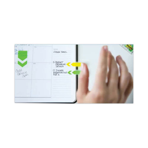Image of Highlighting Page Flags, 4 Bright Colors, 0.5 x 1.75, 35/Color, 4 Dispensers/Pack