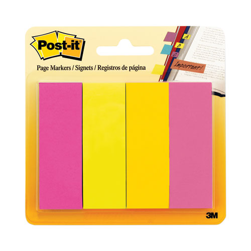 Page Flag Markers, Assorted Brights, 50 Flags/Pad, 4 Pads/Pack