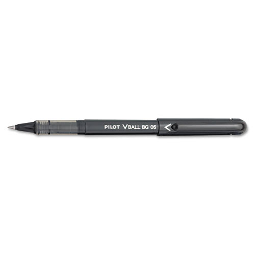 Pilot® VBall BeGreen Roller Ball Stick Pen, Black Ink, .5mm, Dozen