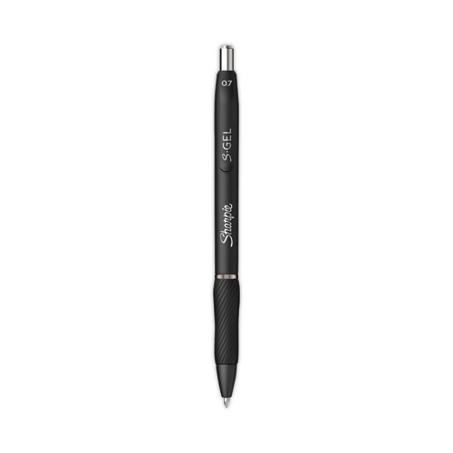 Sharpie® S-Gel™ S-Gel High-Performance Gel Pen, Retractable, Medium 0.7 Mm, Blue Ink, Black Barrel, 36/Pack