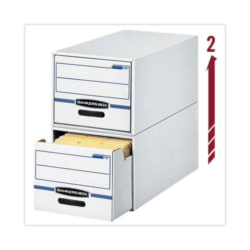 STOR/DRAWER Basic Space-Savings Storage Drawers, Legal Files, 16.75 x 19.5 x 11.5, White/Blue