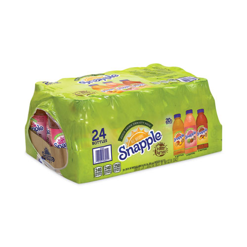 Juice Drink Variety Pack, Snapple Apple, Kiwi Strawberry, Mango Madness, 20 oz Bottle, 24/Carton, Ships in 1-3 Business Days