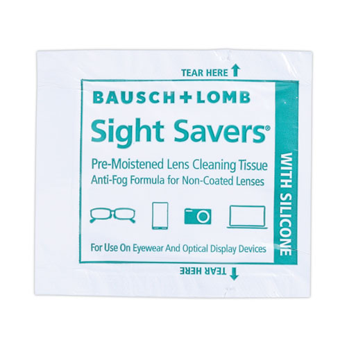 Sight Savers Pre-Moistened Anti-Fog Tissues with Silicone, 8 x 5, 100/Box