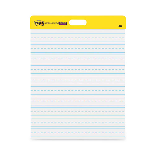 Self-Stick Wall Pad, Manuscript Format (Primary 3" Rule), 20 White 20 x 23 Sheets, 2/Pack