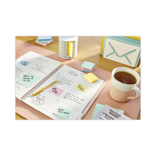 Image of Post-It® Greener Notes Original Recycled Note Pads, 1.5" X 2", Canary Yellow, 100 Sheets/Pad, 12 Pads/Pack