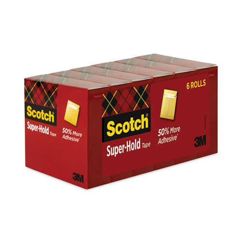 Image of Scotch® Super-Hold Tape Refill, 1" Core, 0.75" X 27.77 Yds, Transparent, 6/Pack